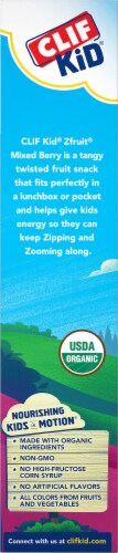 Clif Kid® Organic ZFruit® Mixed Berry Twisted Fruit Snack Perspective: left