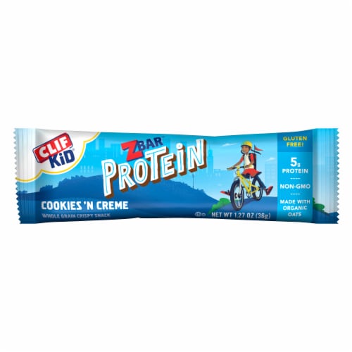 CLIF Kid Zbar® Protein Cookies 'N Crème Granola Bars Perspective: left