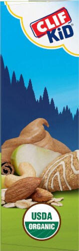 Clif Kid Organic Z Bar Apple Filled with Almond & Cashew Butter Baked Energy Snack Bars Perspective: left