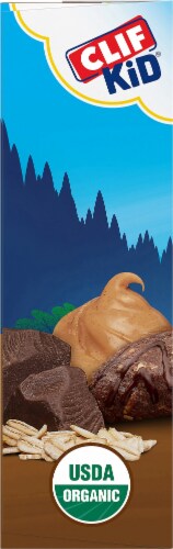 Clif Kid Z Bar Filled Chocolate with Peanut Butter Baked Energy Snack Bars Perspective: left