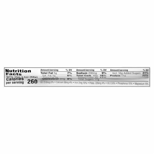 Clif Bar Peppermint White Chocolate Flavor Seasonal Energy Bar Perspective: left