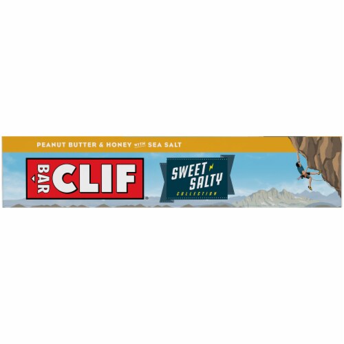 Clif Bar® Sweet & Salty Peanut Butter & Honey with Sea Salt Energy Bars Perspective: left