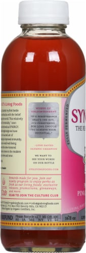 GT's Synergy® Pomelo Pink Lemonade Raw Kombucha Perspective: left