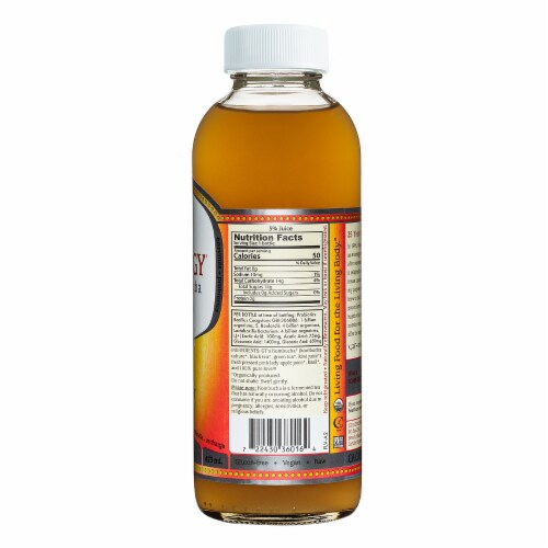 GT's Living Foods Synergy Organic Pink Lady Apple Raw Kombucha Perspective: left