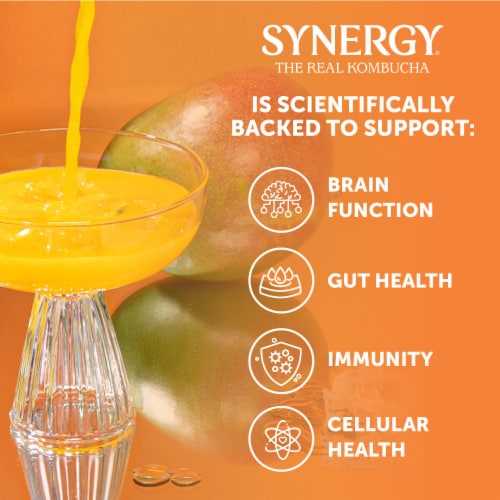 Synergy The Real Kombucha, Mystic Mango Perspective: left