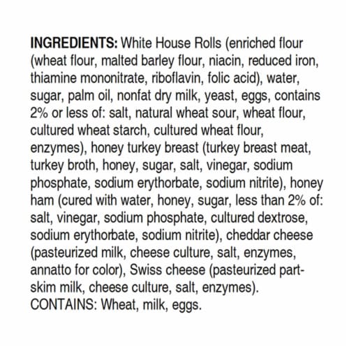 Ukrop's™ Honey Ham & Turkey on White House Rolls Perspective: left