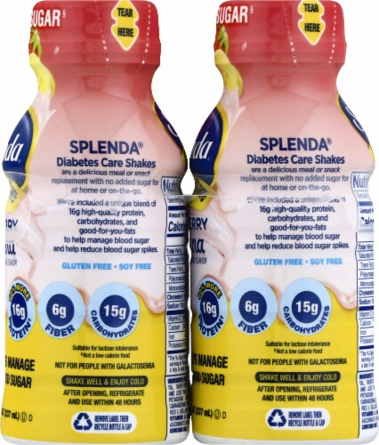 Splenda® Diabetes Care Strawberry Banana Shake Perspective: left