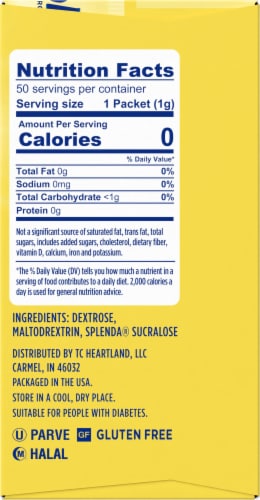 Splenda® Zero Calorie Sweetener Packets Perspective: left
