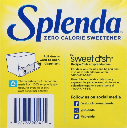 Splenda® Zero Calorie Sweetener Packets Perspective: left