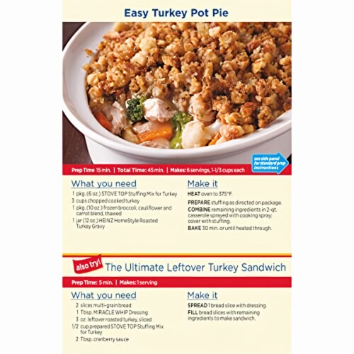 Kraft Stove Top Turkey Stuffing Mix (Pack of 32) Perspective: left