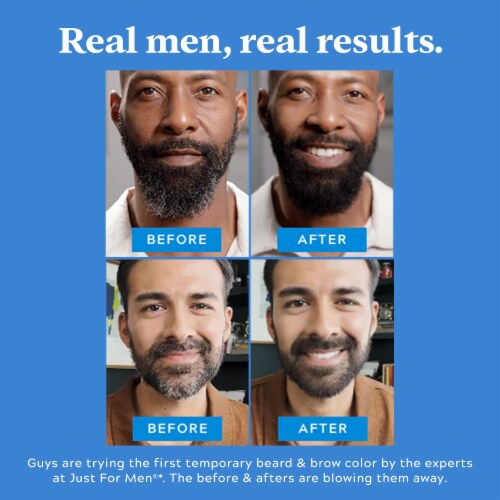 Just for Men 1-Day Temporary Beard & Brow Color, up to 30 Applications (Pack of 2) Perspective: left