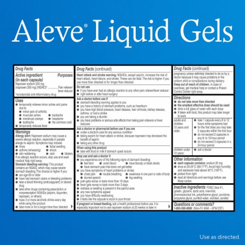 Liquid Gels Naproxen Sodium Pain Relieve (Pack of 4) Perspective: left