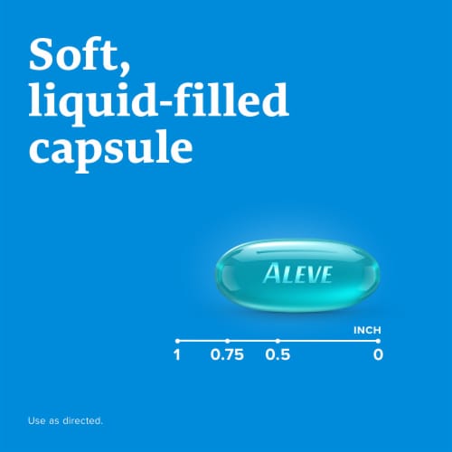 Aleve Naproxen Sodium Pain Reliever Liquid Gels (Pack of 24) Perspective: left