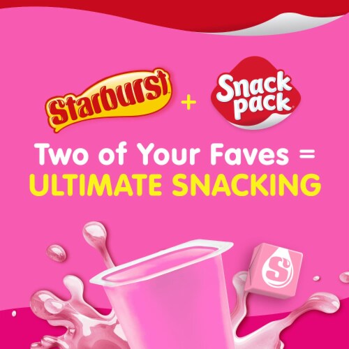 Snack Pack Pink STARBURST Flavored Juicy Gels Cups (Pack of 48) Perspective: left