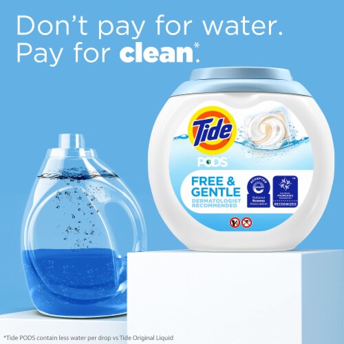Tide Pods Free and Gentle Laundry Detergent Pods (Pack of 20) Perspective: left