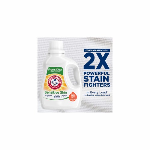 Arm & Hammer Sensitive Liquid Laundry Detergent - Free & Clear (Pack of 10) Perspective: left