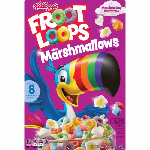 Kellogg's Froot Loops Original with Marshmallows Cereal 10.5oz (Pack of 12) Perspective: left