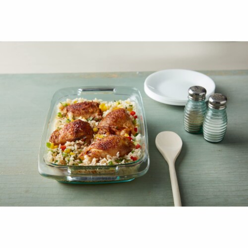 Pyrex Easy Grab 2-Qt Glass Baking Dish with Red Lid (Pack of 18) Perspective: left