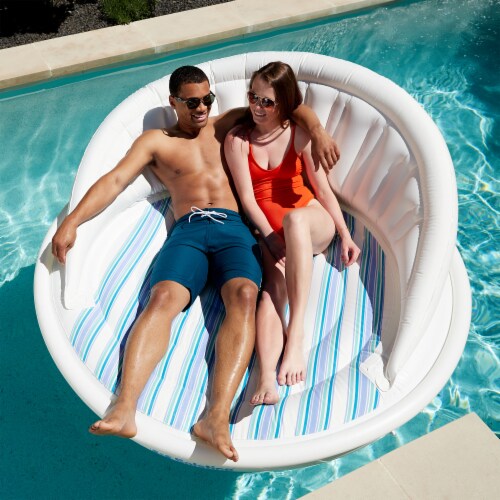 Swimline Solstice Aqua Sofa Inflatable 3 Person Couch Float w