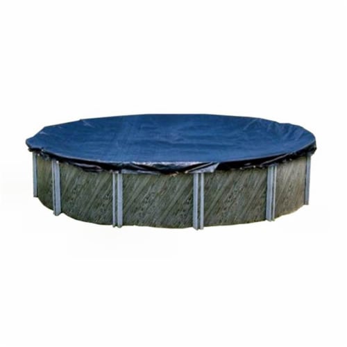 Swimline PCO818 15 Foot Round Above Ground Winter Swimming Pool Cover, Blue Perspective: left