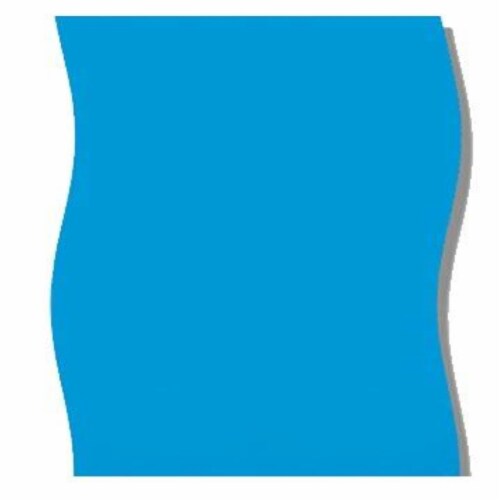 Swimline 15' Round Above Ground Swimming Pool Overlap Liner, Solid Blue Perspective: left
