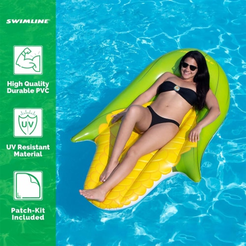 Swimline 90680M Giant 74 Inflatable Corn on the Cob Swimming Pool Float Lounger Perspective: left