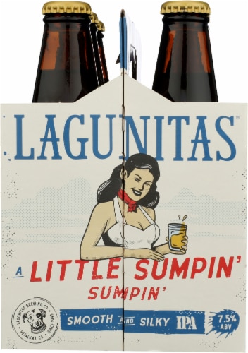 Lagunitas® A Little Sumpin' Sumpin' IPA Wheat Ale Craft Beer Bottles Perspective: left