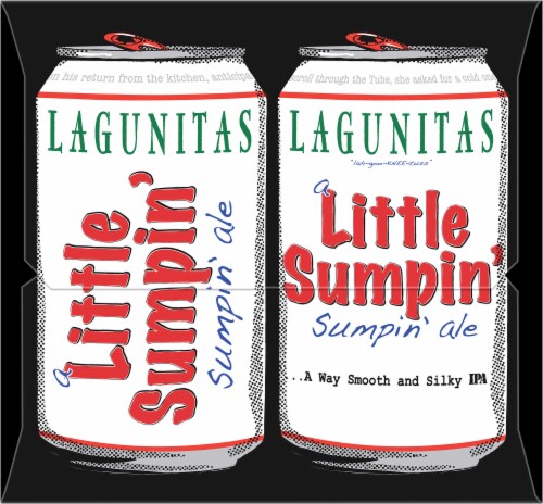 Lagunitas A Little Sumpin' Sumpin' IPA Wheat Ale Craft Beer Cans Perspective: left