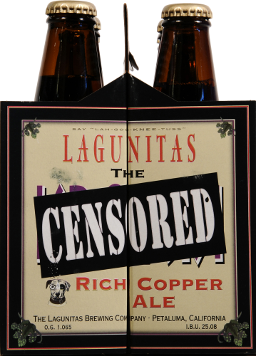 Lagunitas Brewing Company Sensored Ale Perspective: left