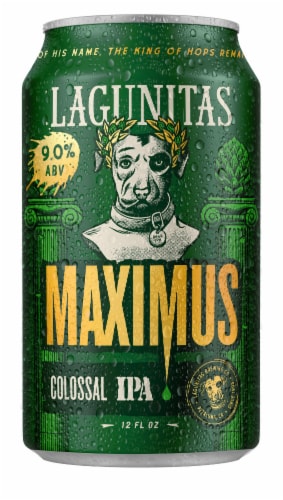 Lagunitas® Maximus Colossal IPA Craft Beer Cans Perspective: left
