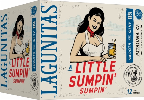 Lagunitas® A Little Sumpin' Sumpin' IPA Wheat Ale Craft Beer Bottles Perspective: left