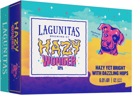 Lagunitas Hazy Wonder IPA Craft Beer Cans Perspective: left