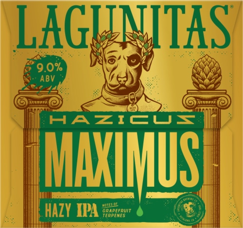 Lagunitas® Hazicus Maximus IPA Craft Beer Cans Perspective: left
