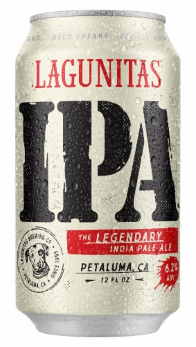 Lagunitas, IPA India Pale Ale, Craft Beer, Cans Perspective: left