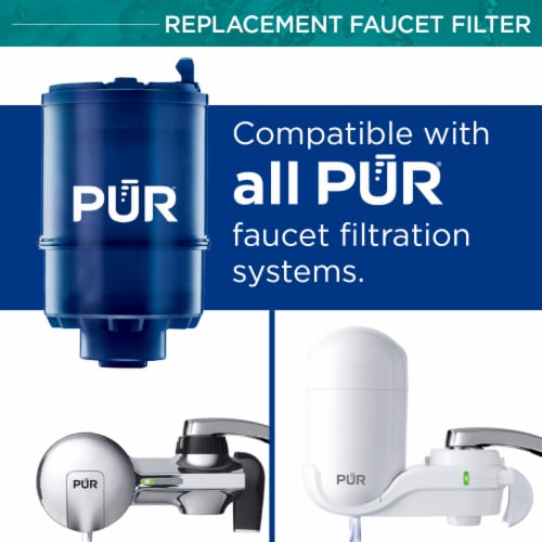 Pur® Blue MineralClear Replacement Water Filter Perspective: left