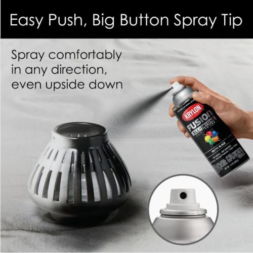 Krylon® Fusion All-In-One® Paint & Primer - Matte Black Perspective: left