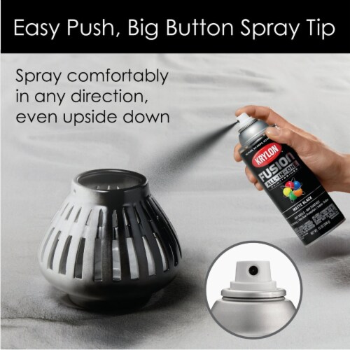 Krylon® Fusion All-In-One® Paint & Primer - Matte Black Perspective: left