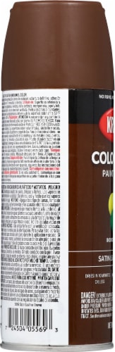 Krylon® Colormaxx Paint + Primer Spray Paint- Satin Leather Brown Perspective: left