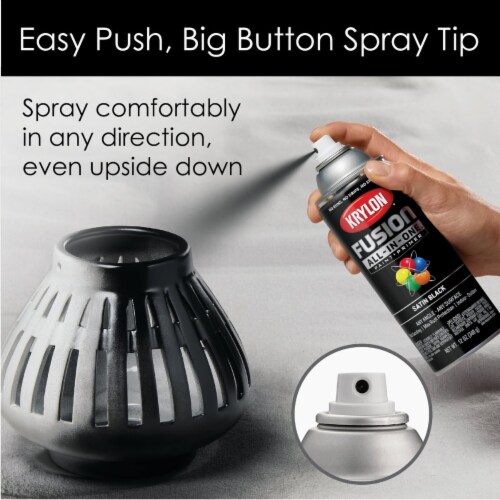 Krylon® Fusion Spray Paint - Satin Black Perspective: left