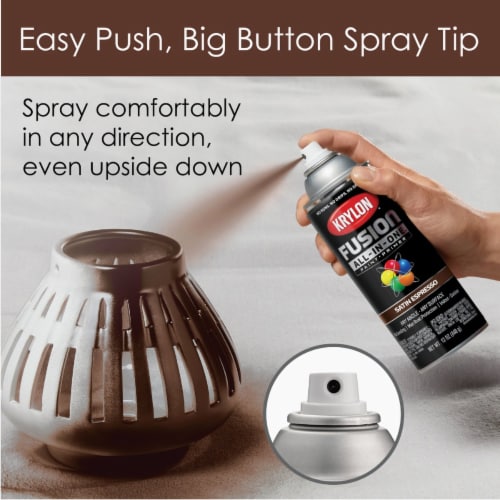 Krylon® Fusion All-In-One Satin Espresso Paint + Primer Perspective: left