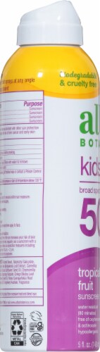 Alba Botanica® Kids Tropical Fruit SPF 50 Sunscreen Spray Perspective: left