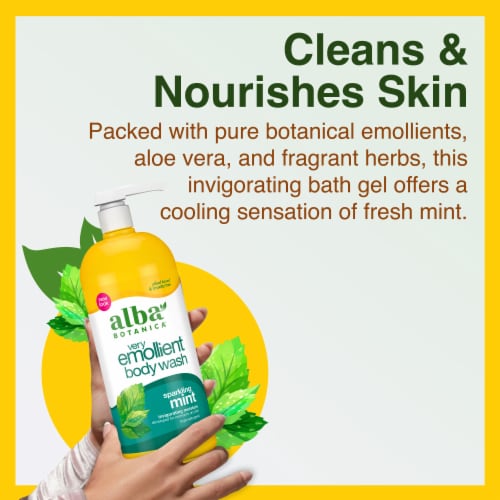 Alba Botanica® Sparkling Mint Very Emollient Body Wash Perspective: left
