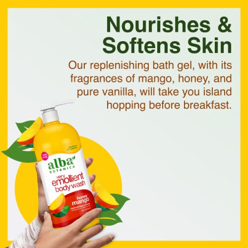 Alba Botanica Shower Gel Honey Mango Perspective: left