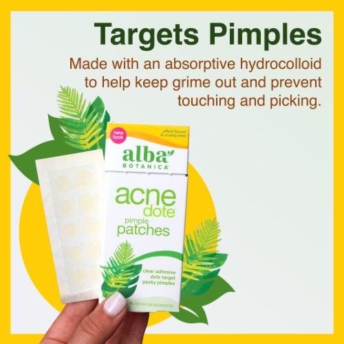 Alba Botanica Acne Dote Pimple Patches Perspective: left