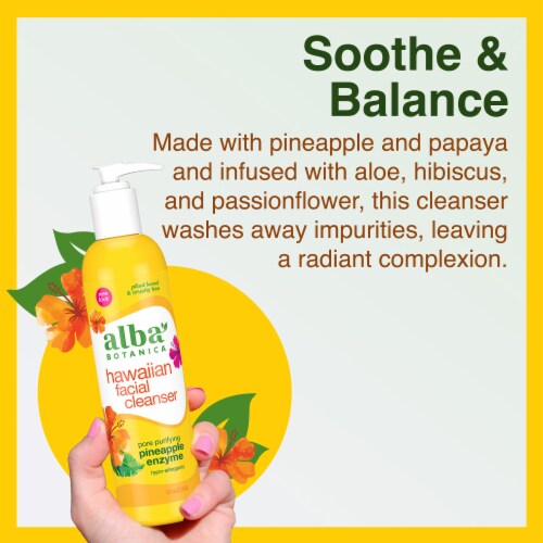 Alba Botanica Hawaiian Facial Cleanser Pineapple Enzyme Purifying Perspective: left
