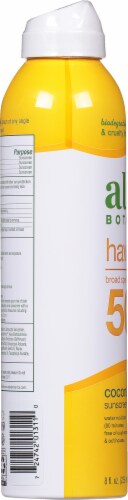 Alba Botanica Hawiian SPF 50 Sunscreen Spray Perspective: left