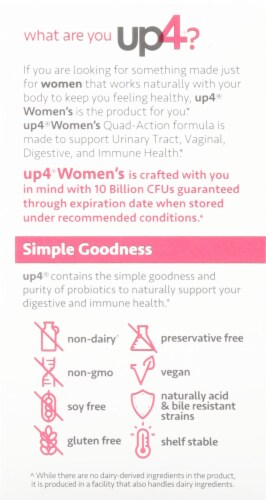 UP4® Women's Probiotics Vegetarian Capsules Perspective: left