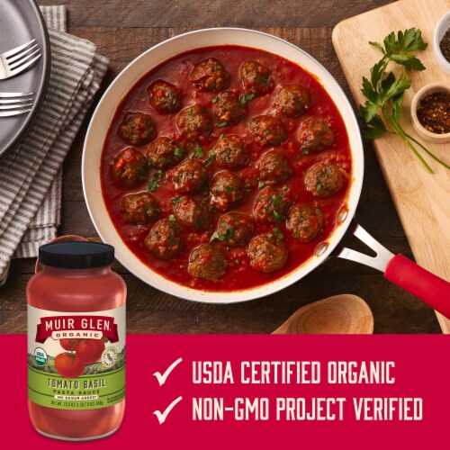 Muir Glen™ Organic No Sugar Added Tomato Basil Pasta Sauce Perspective: left