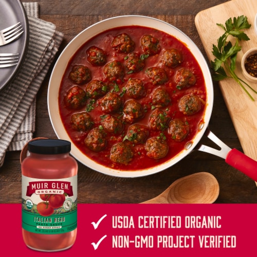 Muir Glen Organic Italian Herb Pasta Sauce Perspective: left