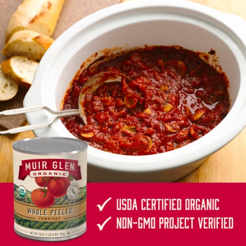 Muir Glen Organic Whole Peeled Canned Tomatoes Perspective: left